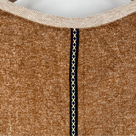 Daytrip Beaded Embellished Shoulders Heathered Knit 3/4 Sleeve Dolman Top L - Picture 9 of 12